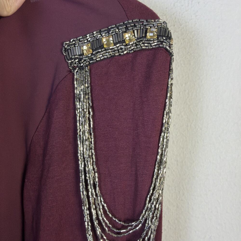 Buckle BKE boutique metal top military utility burgundy medium whimsygoth NWT - Picture 8 of 12